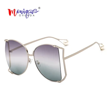 Noua Moda de Epocă ochelari de Soare pentru Femei de Lux ochelari de Soare Neregulate Perla Ochelari de Soare pentru Bărbați Ochelari de Oculos De Sol