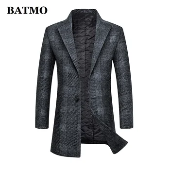 BATMO 2020 new sosire toamnă&iarnă lână trenci ofițeresc barbati,barbati carouri lână haina,plus-size M-XXXL BYD-201
