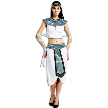 Purim Carnaval Egiptul Antic Faraon Costume Cosplay Femeie Cleopatra Rochie Sexy Bărbat Meideval Preot Îmbrăcăminte Purta De Halloween