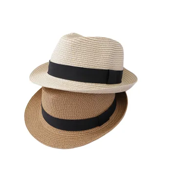 Palarie de vara Pentru Femei, Barbati Jazz Pălărie de Paie Vara Palarii de Plaja Doamnelor Fedora Anti-UV cu Protectie solara 2020 Nou Chapeau Femme