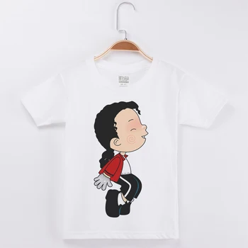 Michael Jackson T shirt Pentru Copii Tricou Alb din Bumbac cu Maneci Scurte pentru Copii tricou Băieți Copii Haine pentru Fata de Vara Topuri Copil Tee