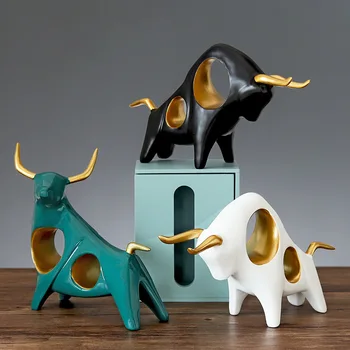 În stil European, creativ rășină animal vaca ornamente Acasă living desktop cabinet vin ornamente contra birou ornamente