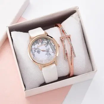 Femei de lux din Piele Ceas de Moda Doamnelor Diamant, Cuarț Ceas Elegant pentru Femei din Piele Ceas Reloj Mujer Picătură de Transport maritim