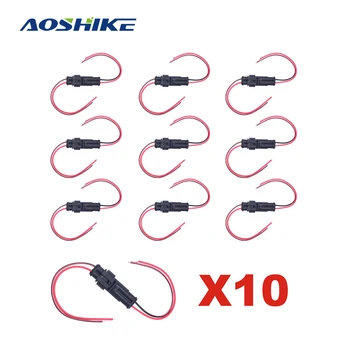 AOSHIKE 10BUC Mașină de Sârmă Exploatați Impermeabil Conectorul Electric LED-uri Terminale de Conexiune de Linie X66