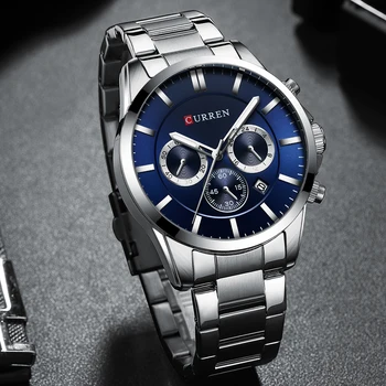 Noile Ceasuri Barbati Brand de Top CURREN de Lux Cuarț Mens Casual Militare Ceas de mână din Oțel Inoxidabil Ceas cu Cronograf