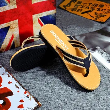 2019 SAGACE Barbati Summer Stripe Flip-Flops Pantofi Sandale de sex Masculin Papuci Flip-flops Pantuflas Chinelo Masculino Chanclas Hombre #0