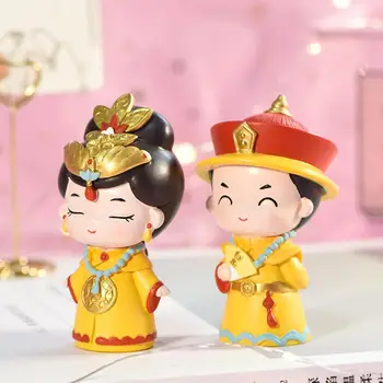 1 buc Noua Creatie Împărați și Regine În China Antică Rășină Model de Papusa Desktop Decor Figura Jucării pentru Copii Cadouri