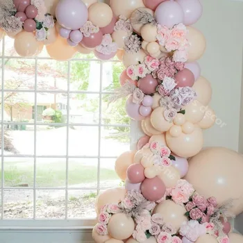 Retro Piele Roz Macaron Violet Balon Ghirlanda Arc Kit Petrecere de Nunta DIY Baloane Fondul de Ziua Copilului cabină de Duș de Mireasă Decor