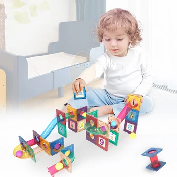 74-97 PC-uri Magnetice Blocuri de Jucărie Magnet Designer de Construcție de Cărămidă Minge de Set Modelul Jucării Educative Pentru Copii de Cadou