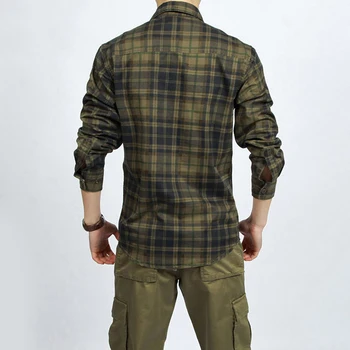 2020 Brand Camasa Barbati Toamna Iarna Fleece Cald Cămașă Bărbați Plus Dimensiune 3XL Mâneci Lungi Armată Militar Camasa Barbati Camasa barbati