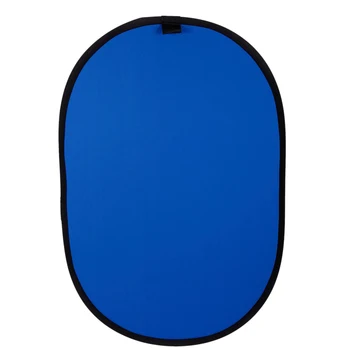 Fierbinte 100cmX150cm Pliabil din Nailon Oval Reflector 2 in 1 Albastru + Verde, Fundal, Bord Pliere Fundaluri