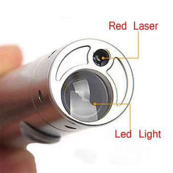 LED Mini Lanterna Multi-funcție USB Reîncărcabilă Lanterna Cu Bricheta Roșu cu Laser Pointer Infraroșu LED-uri Lanterna