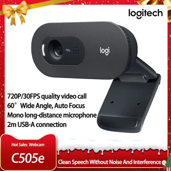 Webcam Logitech C505e Webcam Birou Camera Video Conferințe Web Curs de Învățământ la Distanță HD 720P Youtube, Skype Camera C505e