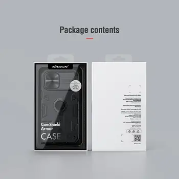 NILLKIN pentru iPhone 12 Pro Max de Caz pentru iPhone 12 Mini Caz cu Inel stand Caz de Protecție Camera capac Glisant