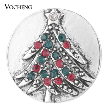 10BUC/Lot en-Gros de Crăciun Copac Vocheng Ginger Snap Bijuterii 18mm cu Butonul de Cristal Vn-1754*10