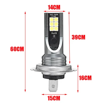 2 buc H7 110W Masina Faruri Lampă de Cap 11000LM proiectoare Ceata Kit de Conversie Super-Luminos Bec LED Alb 6000K