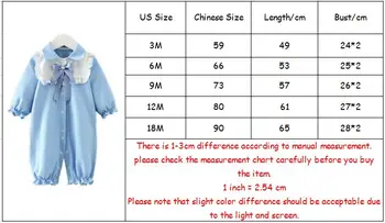 Haine pentru copii Salopetă pentru Copii Nou-născuți haine pentru copii din Bumbac mâneci lungi guler de pan peter Baby salopeta Copil Salopeta Albastru 0-18M