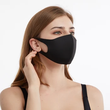 10buc Negru Gura Masca Reutilizabile Masca Lavabil Fata Scut Masca de Praf Mască de Protecție Pânză Moda Adult în condiții de Siguranță Masti Faciale