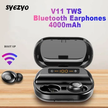 V11 TWS fără Fir Bluetooth Casti Muzica Casti-Baterie de Mare Capacitate Sport Earbud Cască de Afaceri Funcționează Pe Toate Smartphone-uri
