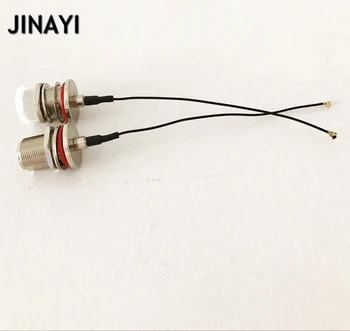10buc 15cm Negru IPX / u.fl la N Jack de sex feminin Peretele Conector Adaptor RF Cablu Coadă 1.13 mm
