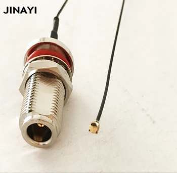 10buc 15cm Negru IPX / u.fl la N Jack de sex feminin Peretele Conector Adaptor RF Cablu Coadă 1.13 mm