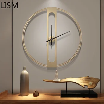 Mare 3d Ceas de Perete Metal Living Aur Tăcut Nordic Antic Scurtă Ceasuri de Perete Mecanism de Creatie de Lux Reloj De Pared 2020