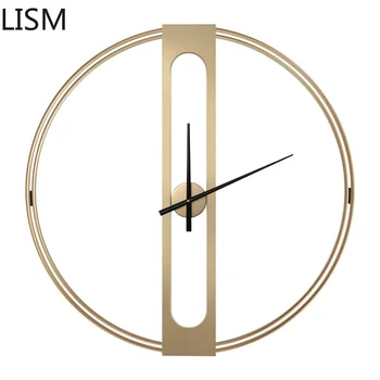 Mare 3d Ceas de Perete Metal Living Aur Tăcut Nordic Antic Scurtă Ceasuri de Perete Mecanism de Creatie de Lux Reloj De Pared 2020
