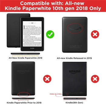 Încheietura Restul Smart case pentru Noul Amazon Kindle Paperwhite 4 Magnetic flip Cover pentru Paperwhite PQ94WIF 2018 Tableta Caz