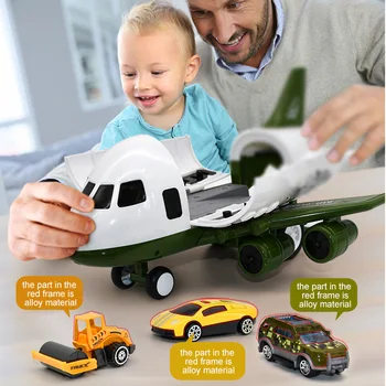 Cadouri pentru copii de avion de jucărie de stocare mare avion de transport cu aliaj de camion, camion, vehicul