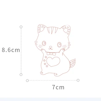 Chenkai 5PCS BPA Gratuit Silicon Cat Teether Dummy Desene animate Suzeta Dentitie Pentru DIY pentru Sugari Netezirea Senzoriale Musca Jucărie Accesoriu