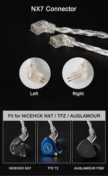 NiceHCK C16-1 16 de Bază Placate cu Argint Cablu 3.5/2.5/4.4 mm Mufa MMCX/2Pin/QDC/NX7 Pentru CCAKZ ZSX C12 TRNV90 TFZ QDC DB3 NX7 PRO BL03