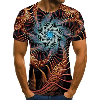 2020 nou cu trei-dimensionale grafice T-shirt pentru bărbați bluze casual distractiv 3D pentru bărbați T-shirt de vară O-neck cămașă plus dimensiune streetwear