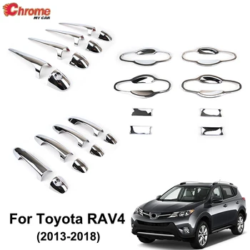 Pentru Toyota RAV4 2013 2016 2017 2018 Chrome Exterior Mâner de Ușă Prinde Vasul se Acoperă Cana Cavitatea Tapiterie Auto Decorare Styling