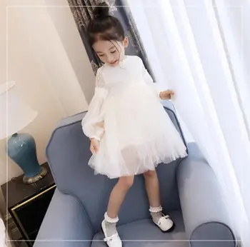 Noua Fata dantela rochii,Primavara Toamna Haine pentru copii,fete de flori prințesă rochie de petrecere Pentru copii 3-12 ani îmbrăcăminte