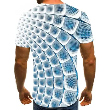 Trei-dimensional vortex Barbati Tricou 3D Imprimate de Vară O-Gât de zi cu Zi Casual Amuzant tricou 2020 Moda 3d T-shirt