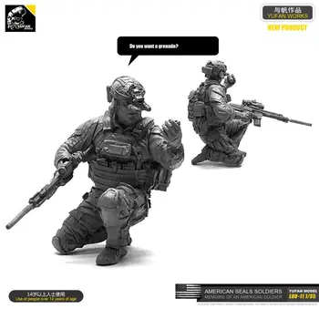 1/35 American Seal Rășină Soldat Militar Model Hobby Jucarii pentru Copii Ornamente LOO-11