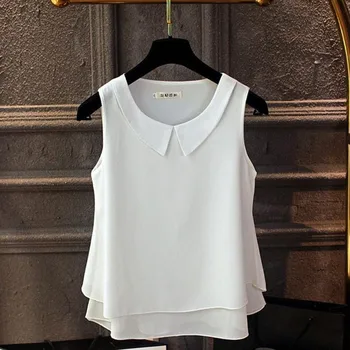 De Mari Dimensiuni Bluza Tricou Femei 2020 Femei Culoare Solidă Strat Dublu Sifon Tricouri Casual Mâneci Vrac Top Plus Dimensiunea Îmbrăcăminte