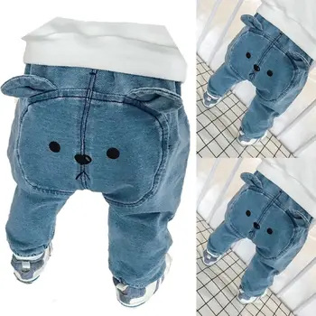 Nou-născuți pentru copii Copii Băieți Fete Denim Long Bear Pantaloni Jambiere PP Pantaloni Funduri