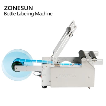ZONESUN LT-50/50T Autocolant Transparent Semi-automată Mașină de Etichetare Pentru Medicina de Alcool dezinfectant Sticla Masina de Etichetare