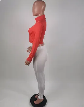 Toamna noua moda împletit femei sport de agrement costum slim montarea V-Neck maneca lunga de sus și pantaloni set de 2 piese