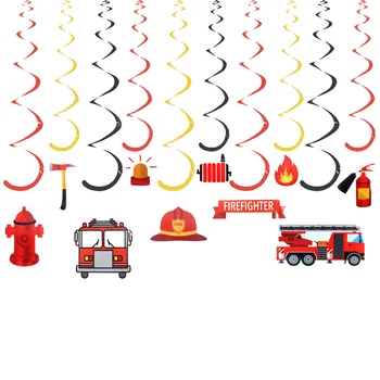 Camion De Foc Petrecere Temă De Decorare Partid De Constructii Pompier Motor De Foc Balon Ghirlanda Copii Băieți Consumabile Partid Ziua De Nastere