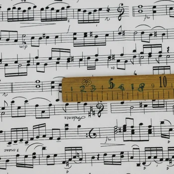 100cm*110cm Notă Muzicală Imprimare Cârpă de Bumbac Meserii Zakka Material de Bumbac Poplin