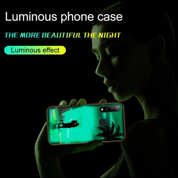 Luminos cu Laser Aurora Pahar de Caz Pentru iPhone XR/XS Max/X 6/6S/7/8 Plus Silicon Bara de protecție din Sticlă Colorate Rece Capacul din Spate de Cazuri Coque