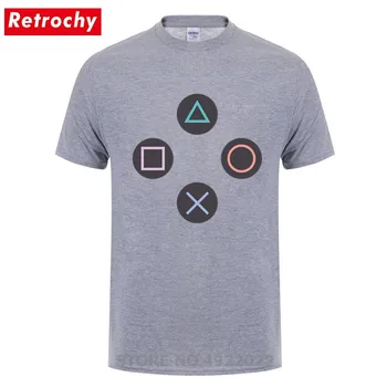 Jocuri haioase Tricou de jocuri Video Playstation Imprimare Bărbați T-Shirt Nou Hipster Butoane Consola de Design de Tricou Pue Bumbac PS4 Băiat Tees