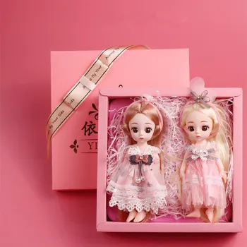 2 Buc / Cutie 16cm Papusa Set Cadou de Craciun pentru Fata BJD 1/8 Articulațiilor Baby Doll pentru Copii Jucarie Vinil Baby Doll