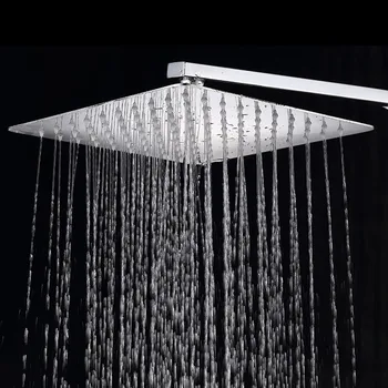 Becola cap de duș cu duș brațul pătrat din oțel inoxidabil ultra-subțire capete de duș baie cabină de duș pătrat robinet