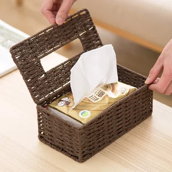 De uz casnic de țesut desktop tava creative living simplă masă de cafea, cutie de depozitare cutie de hârtie WF8081025
