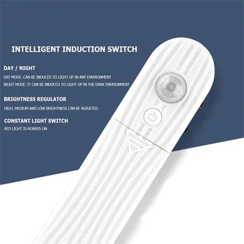 OUFULA Lampa LED String Cu USB Corpul Uman Inteligent Comutator Senzor rezistent la apa Cabinet Decor