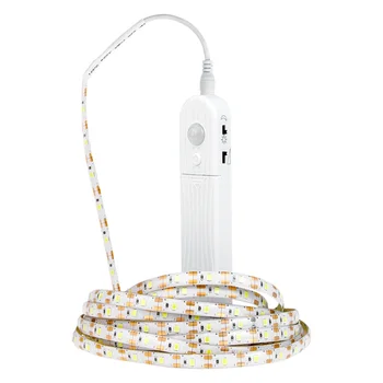 OUFULA Lampa LED String Cu USB Corpul Uman Inteligent Comutator Senzor rezistent la apa Cabinet Decor