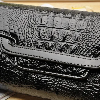 NIGEDU Brand Crocodil pungă de ambreiaj Petrecere de Lux saci de seara Brevet Geantă de Umăr din Piele pentru femei Lanț de Messenger Bag Ghearele